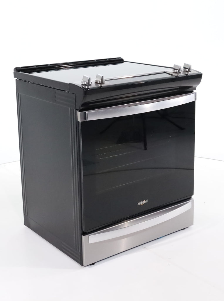 Pictures of Fingerprint Resistant Stainless Steel Whirlpool 6.4 cu. ft. 5 Heating Element Slide In Electric Range with Air Fry - Scratch & Dent - Minor - Neu Appliance Outlet - Discount Appliance Outlet in Austin, Tx