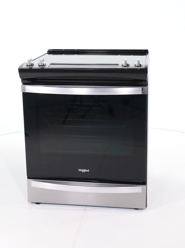 Pictures of Fingerprint Resistant Stainless Steel Whirlpool 6.4 cu. ft. 5 Heating Element Slide In Electric Range with Air Fry - Scratch & Dent - Minor - Neu Appliance Outlet - Discount Appliance Outlet in Austin, Tx