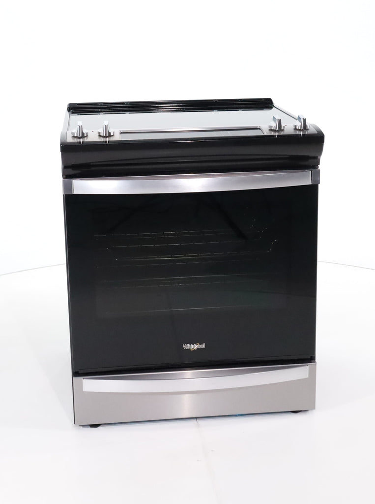 Pictures of Fingerprint Resistant Stainless Steel Whirlpool 6.4 cu. ft. 5 Heating Element Slide In Electric Range with Air Fry - Scratch & Dent - Minor - Neu Appliance Outlet - Discount Appliance Outlet in Austin, Tx