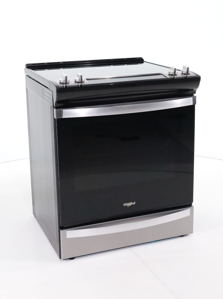 Pictures of Fingerprint Resistant Stainless Steel Whirlpool 6.4 cu. ft. 5 Heating Element Slide In Electric Range with Air Fry - Scratch & Dent - Minor - Neu Appliance Outlet - Discount Appliance Outlet in Austin, Tx
