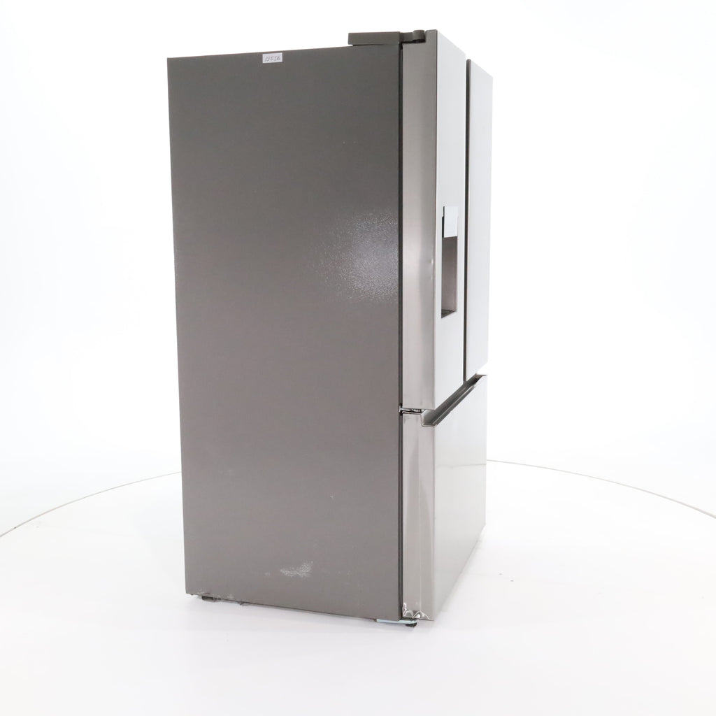 Pictures of Fingerprint Resistant Stainless Steel ENERGY STAR Hisense 25.4 cu. ft. 3 Door Refrigerator with Water and Ice Dispenser- Scratch & Dent - Moderate - Neu Appliance Outlet - Discount Appliance Outlet in Austin, Tx