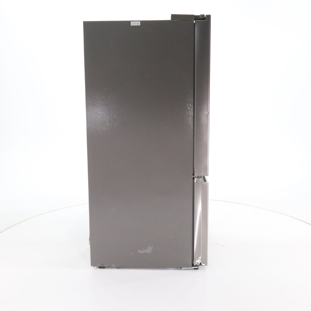 Pictures of Fingerprint Resistant Stainless Steel ENERGY STAR Hisense 25.4 cu. ft. 3 Door Refrigerator with Water and Ice Dispenser- Scratch & Dent - Moderate - Neu Appliance Outlet - Discount Appliance Outlet in Austin, Tx