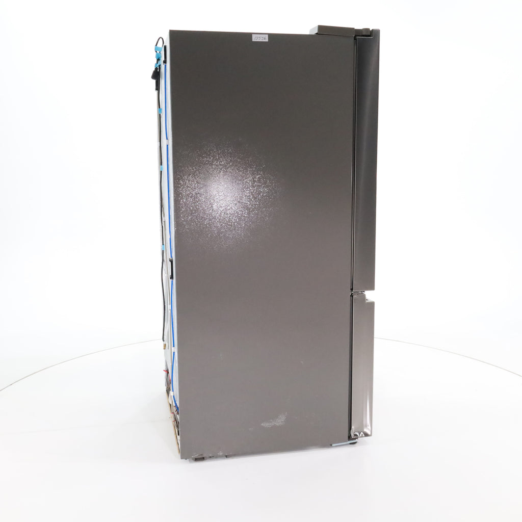 Pictures of Fingerprint Resistant Stainless Steel ENERGY STAR Hisense 25.4 cu. ft. 3 Door Refrigerator with Water and Ice Dispenser- Scratch & Dent - Moderate - Neu Appliance Outlet - Discount Appliance Outlet in Austin, Tx