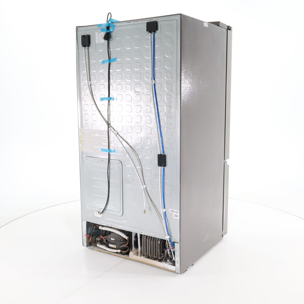 Pictures of Fingerprint Resistant Stainless Steel ENERGY STAR Hisense 25.4 cu. ft. 3 Door Refrigerator with Water and Ice Dispenser- Scratch & Dent - Moderate - Neu Appliance Outlet - Discount Appliance Outlet in Austin, Tx