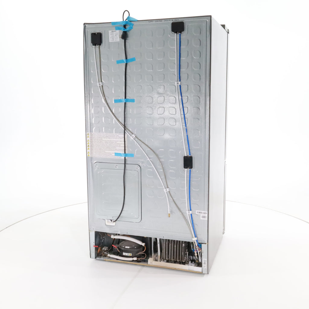 Pictures of Fingerprint Resistant Stainless Steel ENERGY STAR Hisense 25.4 cu. ft. 3 Door Refrigerator with Water and Ice Dispenser- Scratch & Dent - Moderate - Neu Appliance Outlet - Discount Appliance Outlet in Austin, Tx