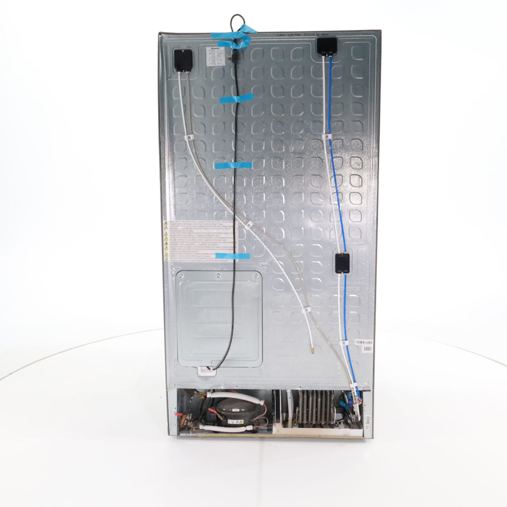 Pictures of Fingerprint Resistant Stainless Steel ENERGY STAR Hisense 25.4 cu. ft. 3 Door Refrigerator with Water and Ice Dispenser- Scratch & Dent - Moderate - Neu Appliance Outlet - Discount Appliance Outlet in Austin, Tx