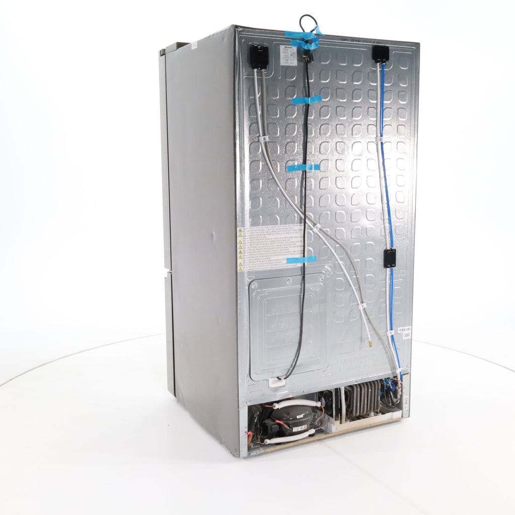 Pictures of Fingerprint Resistant Stainless Steel ENERGY STAR Hisense 25.4 cu. ft. 3 Door Refrigerator with Water and Ice Dispenser- Scratch & Dent - Moderate - Neu Appliance Outlet - Discount Appliance Outlet in Austin, Tx