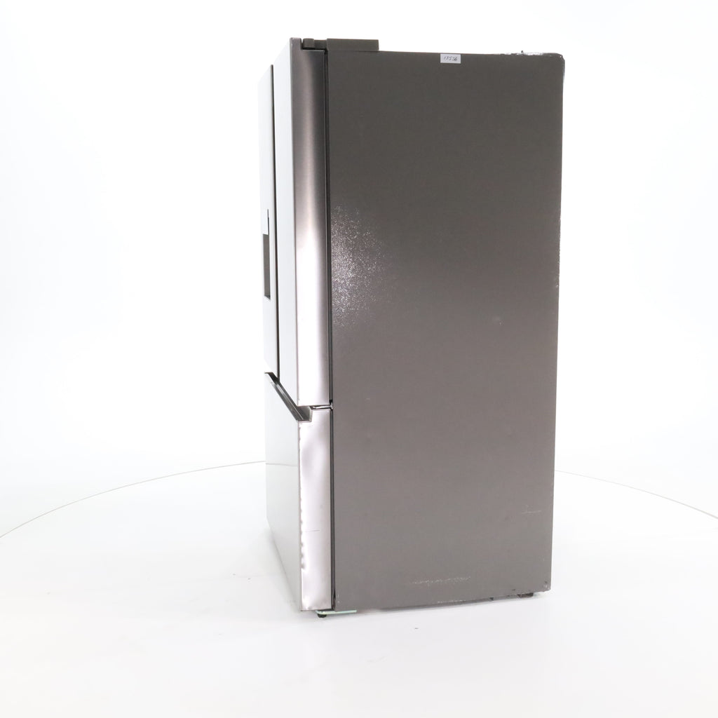 Pictures of Fingerprint Resistant Stainless Steel ENERGY STAR Hisense 25.4 cu. ft. 3 Door Refrigerator with Water and Ice Dispenser- Scratch & Dent - Moderate - Neu Appliance Outlet - Discount Appliance Outlet in Austin, Tx