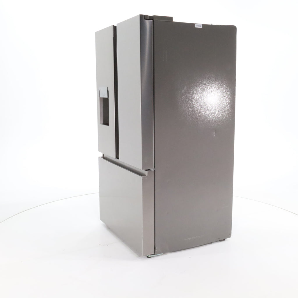 Pictures of Fingerprint Resistant Stainless Steel ENERGY STAR Hisense 25.4 cu. ft. 3 Door Refrigerator with Water and Ice Dispenser- Scratch & Dent - Moderate - Neu Appliance Outlet - Discount Appliance Outlet in Austin, Tx