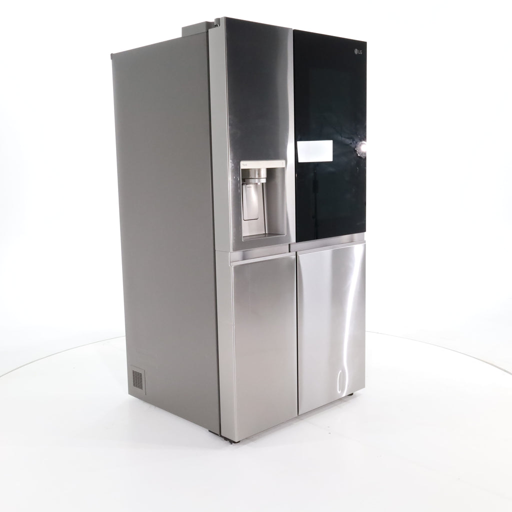 Pictures of Print Proof Stainless Steel ENERGY STAR LG 27 cu. ft. Side by Side Refrigerator with Edge-to-Edge InstaView- Scratch & Dent - Minor - Neu Appliance Outlet - Discount Appliance Outlet in Austin, Tx