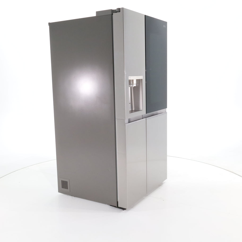 Pictures of Print Proof Stainless Steel ENERGY STAR LG 27 cu. ft. Side by Side Refrigerator with Edge-to-Edge InstaView- Scratch & Dent - Minor - Neu Appliance Outlet - Discount Appliance Outlet in Austin, Tx