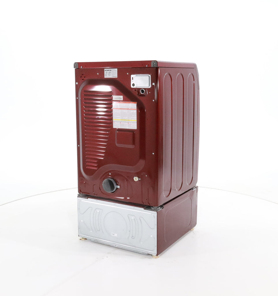 Pictures of HE Merlot Samsung 7.2 cu. ft. Electric Steam Dryer With Moisture Sensor-Dry Technology on Pedestal- Certified Refurbished - Neu Appliance Outlet - Discount Appliance Outlet in Austin, Tx