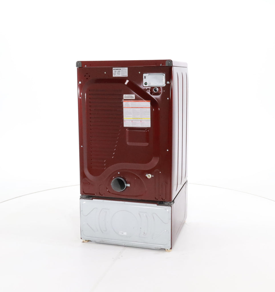 Pictures of HE Merlot Samsung 7.2 cu. ft. Electric Steam Dryer With Moisture Sensor-Dry Technology on Pedestal- Certified Refurbished - Neu Appliance Outlet - Discount Appliance Outlet in Austin, Tx