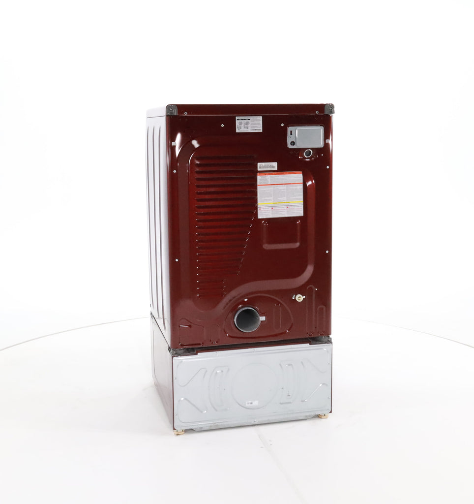Pictures of HE Merlot Samsung 7.2 cu. ft. Electric Steam Dryer With Moisture Sensor-Dry Technology on Pedestal- Certified Refurbished - Neu Appliance Outlet - Discount Appliance Outlet in Austin, Tx