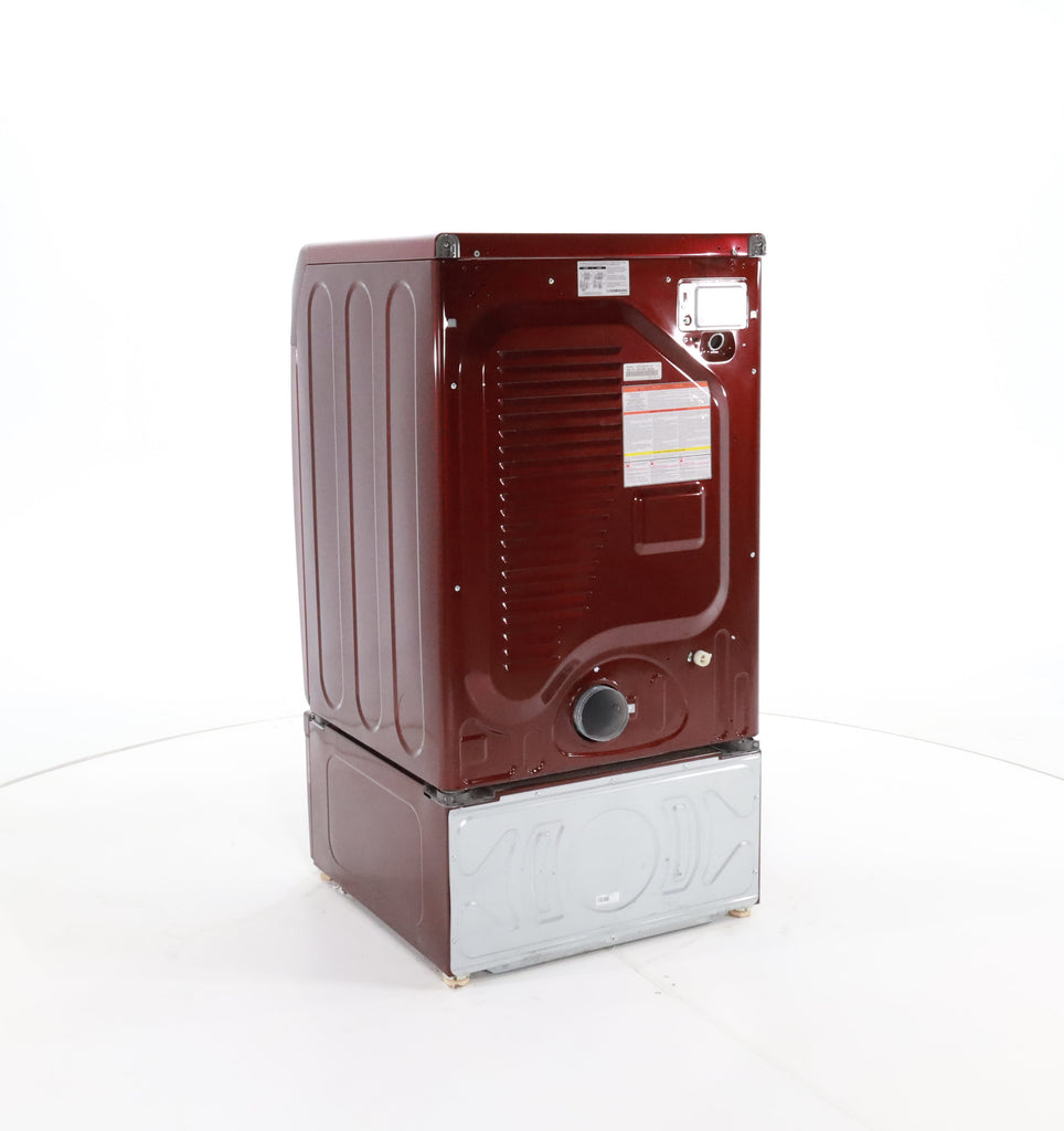 Pictures of HE Merlot Samsung 7.2 cu. ft. Electric Steam Dryer With Moisture Sensor-Dry Technology on Pedestal- Certified Refurbished - Neu Appliance Outlet - Discount Appliance Outlet in Austin, Tx