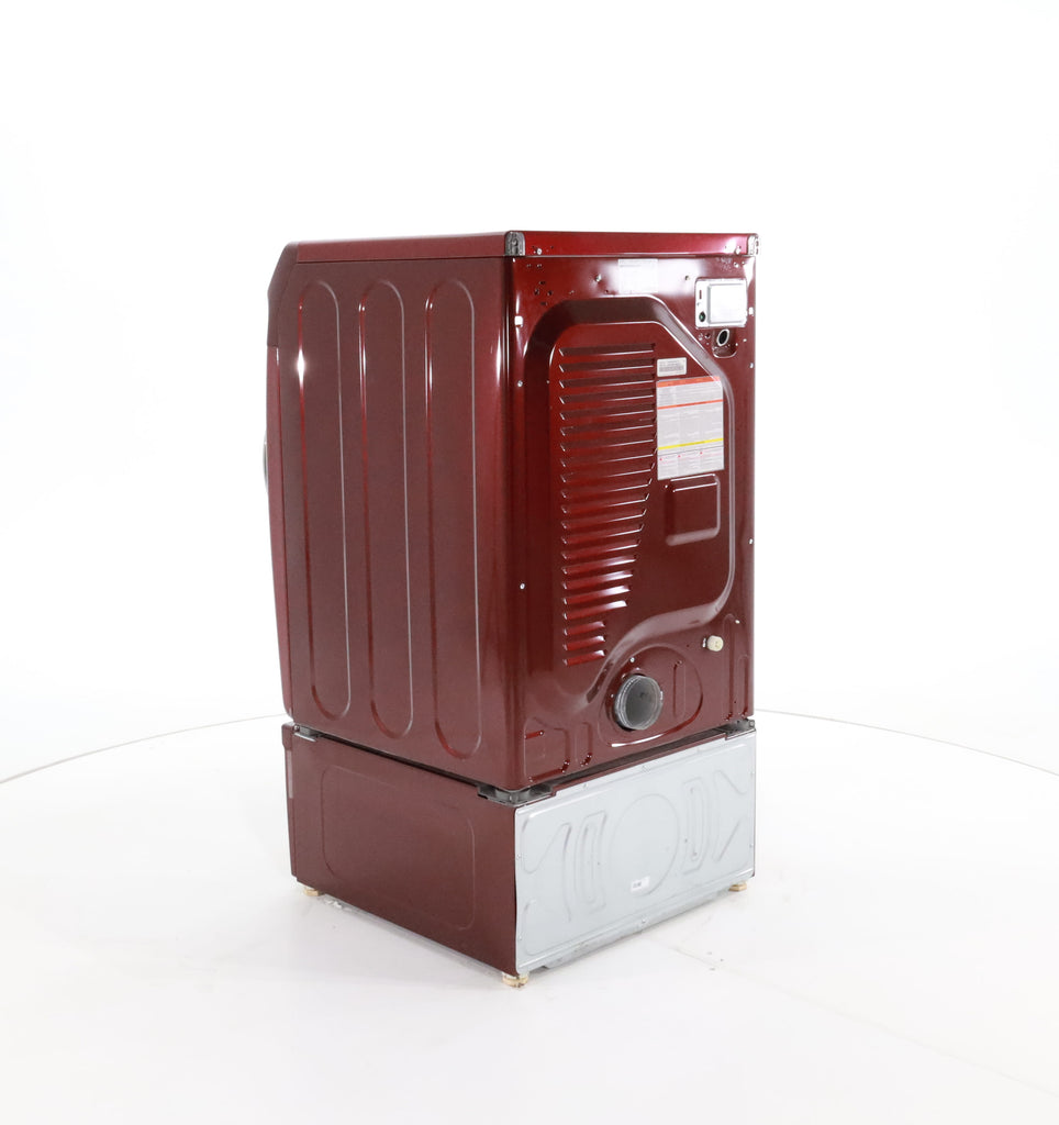 Pictures of HE Merlot Samsung 7.2 cu. ft. Electric Steam Dryer With Moisture Sensor-Dry Technology on Pedestal- Certified Refurbished - Neu Appliance Outlet - Discount Appliance Outlet in Austin, Tx