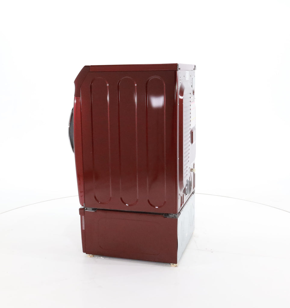 Pictures of HE Merlot Samsung 7.2 cu. ft. Electric Steam Dryer With Moisture Sensor-Dry Technology on Pedestal- Certified Refurbished - Neu Appliance Outlet - Discount Appliance Outlet in Austin, Tx