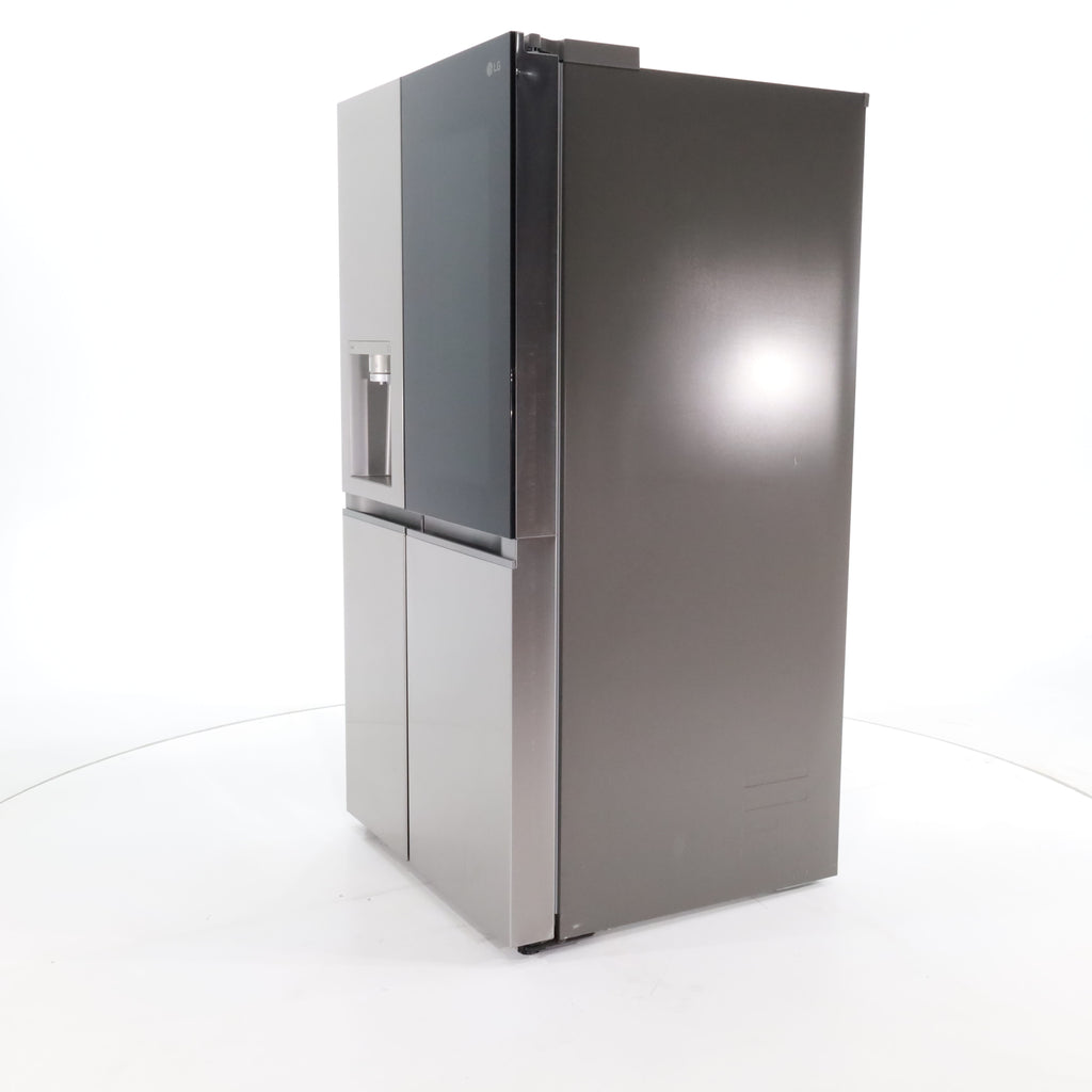 Pictures of Print Proof Stainless Steel ENERGY STAR LG 27 cu. ft. Side by Side Refrigerator with Edge-to-Edge InstaView- Scratch & Dent - Minor - Neu Appliance Outlet - Discount Appliance Outlet in Austin, Tx