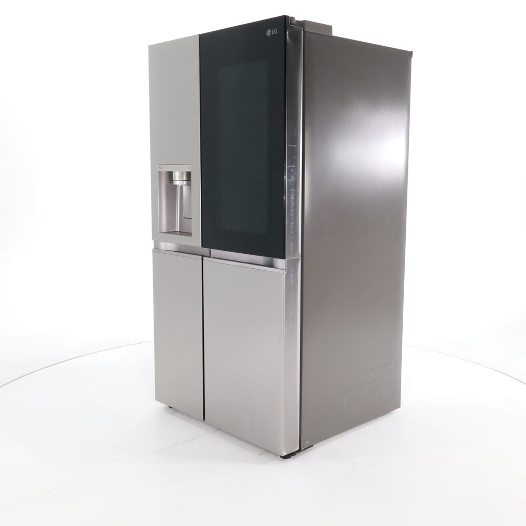 Pictures of Print Proof Stainless Steel ENERGY STAR LG 27 cu. ft. Side by Side Refrigerator with Edge-to-Edge InstaView- Scratch & Dent - Minor - Neu Appliance Outlet - Discount Appliance Outlet in Austin, Tx