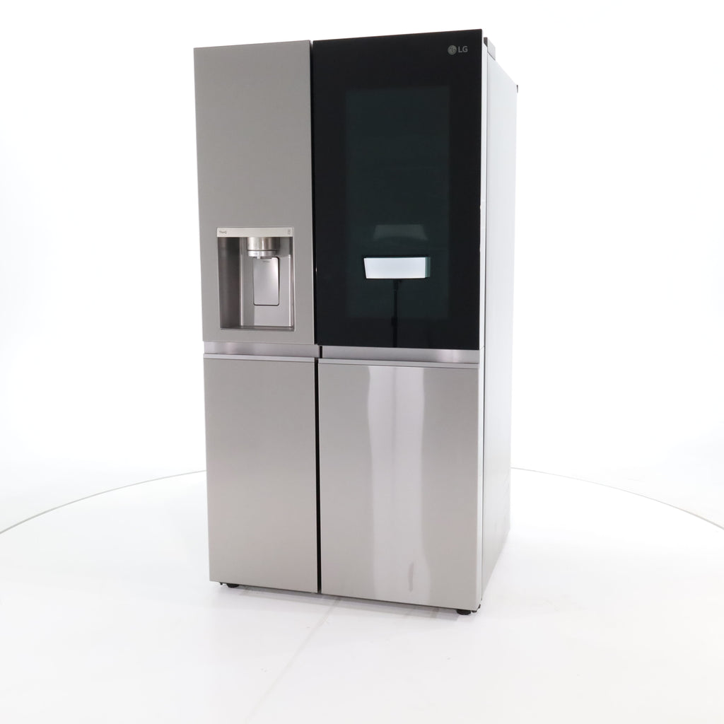 Pictures of Print Proof Stainless Steel ENERGY STAR LG 27 cu. ft. Side by Side Refrigerator with Edge-to-Edge InstaView- Scratch & Dent - Minor - Neu Appliance Outlet - Discount Appliance Outlet in Austin, Tx