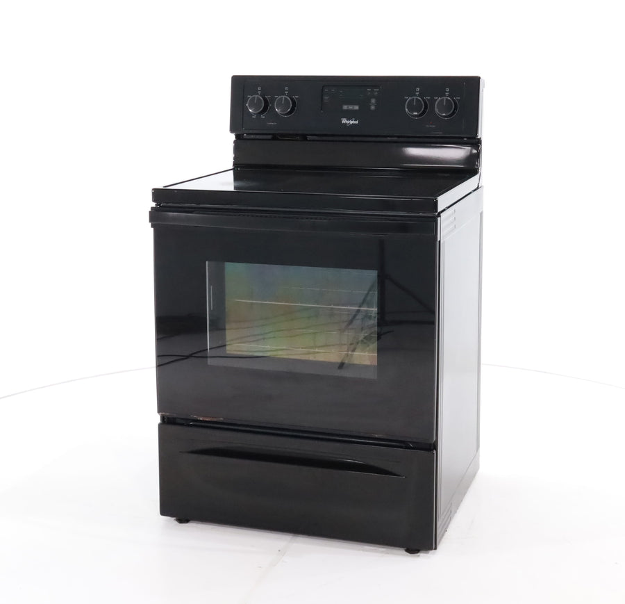 Black Whirlpool 4.8 cu. ft. 4 Heating Element Freestanding Electric Range with Custom Broil- Certified Refurbished