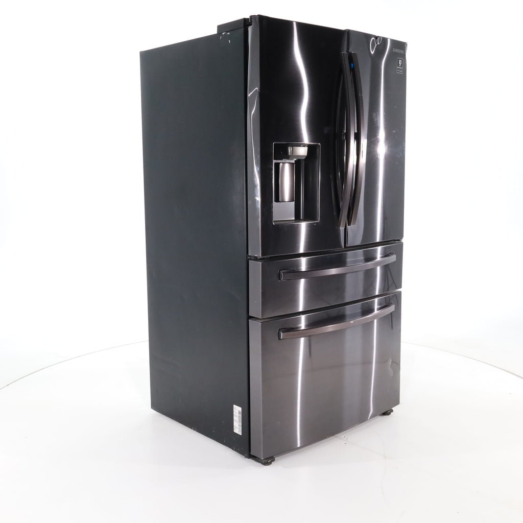 Pictures of Fingerprint-Resistant Black Stainless Steel ENERGY STAR Samsung 27.8 cu. ft. 4 Door French Door Refrigerator with Door-in-Door - Scratch & Dent - Major - Neu Appliance Outlet - Discount Appliance Outlet in Austin, Tx