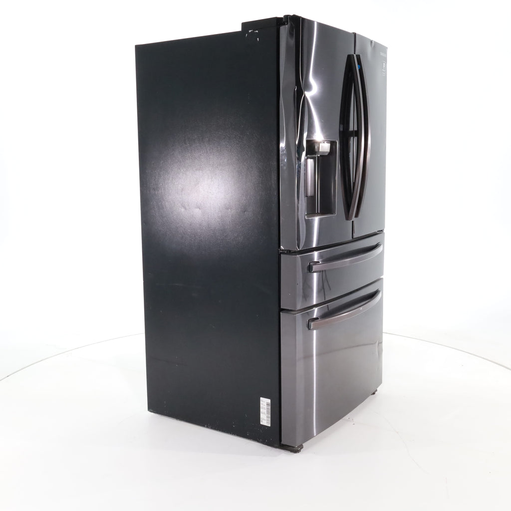 Pictures of Fingerprint-Resistant Black Stainless Steel ENERGY STAR Samsung 27.8 cu. ft. 4 Door French Door Refrigerator with Door-in-Door - Scratch & Dent - Major - Neu Appliance Outlet - Discount Appliance Outlet in Austin, Tx