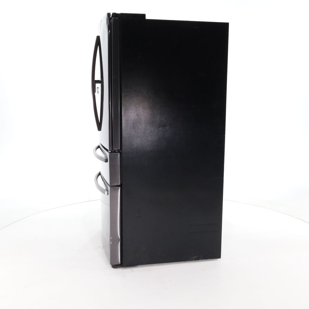 Pictures of Fingerprint-Resistant Black Stainless Steel ENERGY STAR Samsung 27.8 cu. ft. 4 Door French Door Refrigerator with Door-in-Door - Scratch & Dent - Major - Neu Appliance Outlet - Discount Appliance Outlet in Austin, Tx