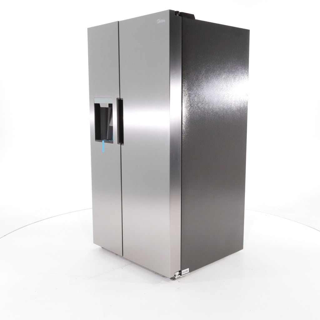 Pictures of Fingerprint Resistant Stainless Steel Midea 26.3 cu. ft. Side by Side Refrigerator with Water and Ice Dispenser - Scratch & Dent - Minor - Neu Appliance Outlet - Discount Appliance Outlet in Austin, Tx