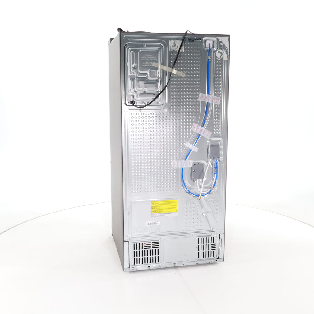 Pictures of 30 in. Fingerprint Resistant Stainless Steel ENERGY STAR Samsung 22 cu. ft. 3 Door French Door Refrigerator with Exterior Water and Ice Dispenser - Scratch & Dent - Minor - Neu Appliance Outlet - Discount Appliance Outlet in Austin, Tx