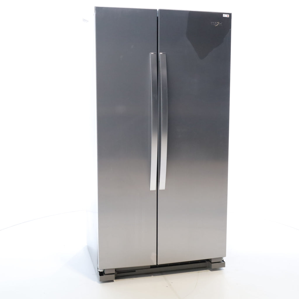Pictures of Monochromatic Stainless Steel Whirlpool 25 cu. ft. Side by Side Refrigerator with Electronic Temperature Controls - Open Box - Neu Appliance Outlet - Discount Appliance Outlet in Austin, Tx