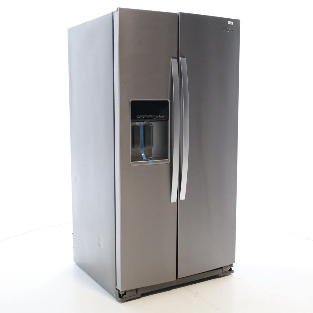 Pictures of Fingerprint-Resistant Stainless Steel Whirlpool 28.49 cu. ft. Side by Side Refrigerator with In Door Ice and Water Dispenser - Open Box - Neu Appliance Outlet - Discount Appliance Outlet in Austin, Tx