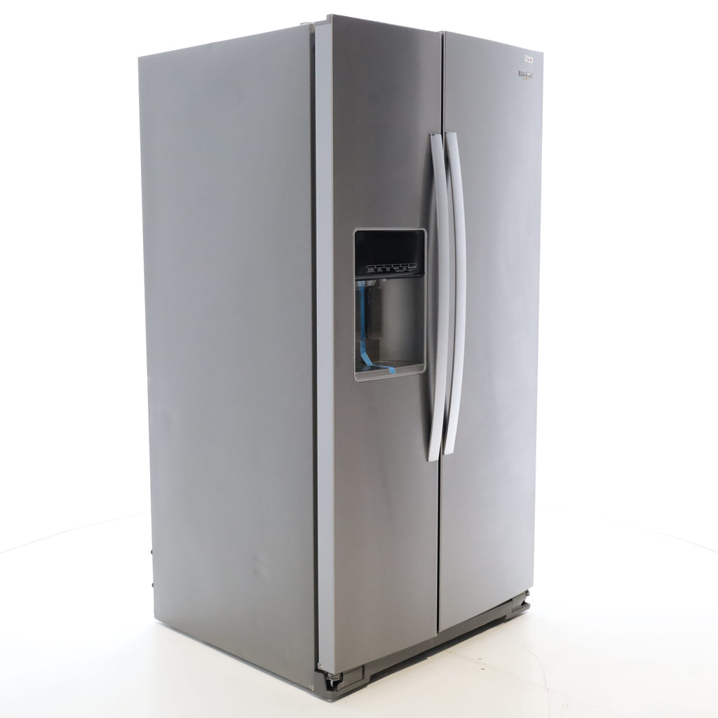 Pictures of Fingerprint-Resistant Stainless Steel Whirlpool 28.49 cu. ft. Side by Side Refrigerator with In Door Ice and Water Dispenser - Open Box - Neu Appliance Outlet - Discount Appliance Outlet in Austin, Tx