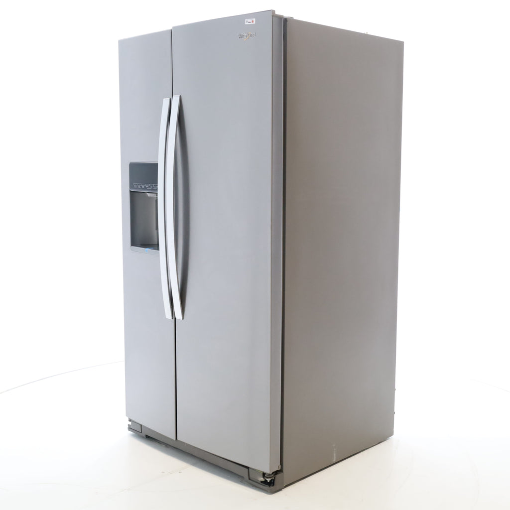 Pictures of Fingerprint-Resistant Stainless Steel Whirlpool 28.49 cu. ft. Side by Side Refrigerator with In Door Ice and Water Dispenser - Open Box - Neu Appliance Outlet - Discount Appliance Outlet in Austin, Tx