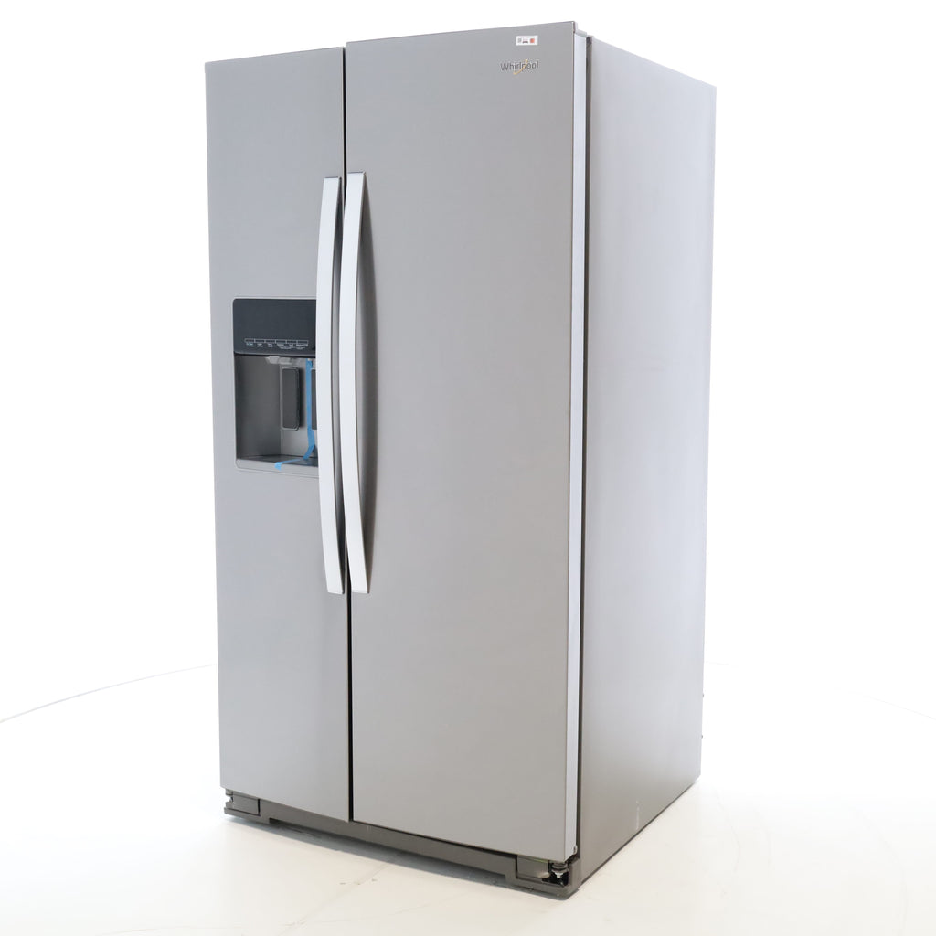 Pictures of Fingerprint-Resistant Stainless Steel Whirlpool 28.49 cu. ft. Side by Side Refrigerator with In Door Ice and Water Dispenser - Open Box - Neu Appliance Outlet - Discount Appliance Outlet in Austin, Tx