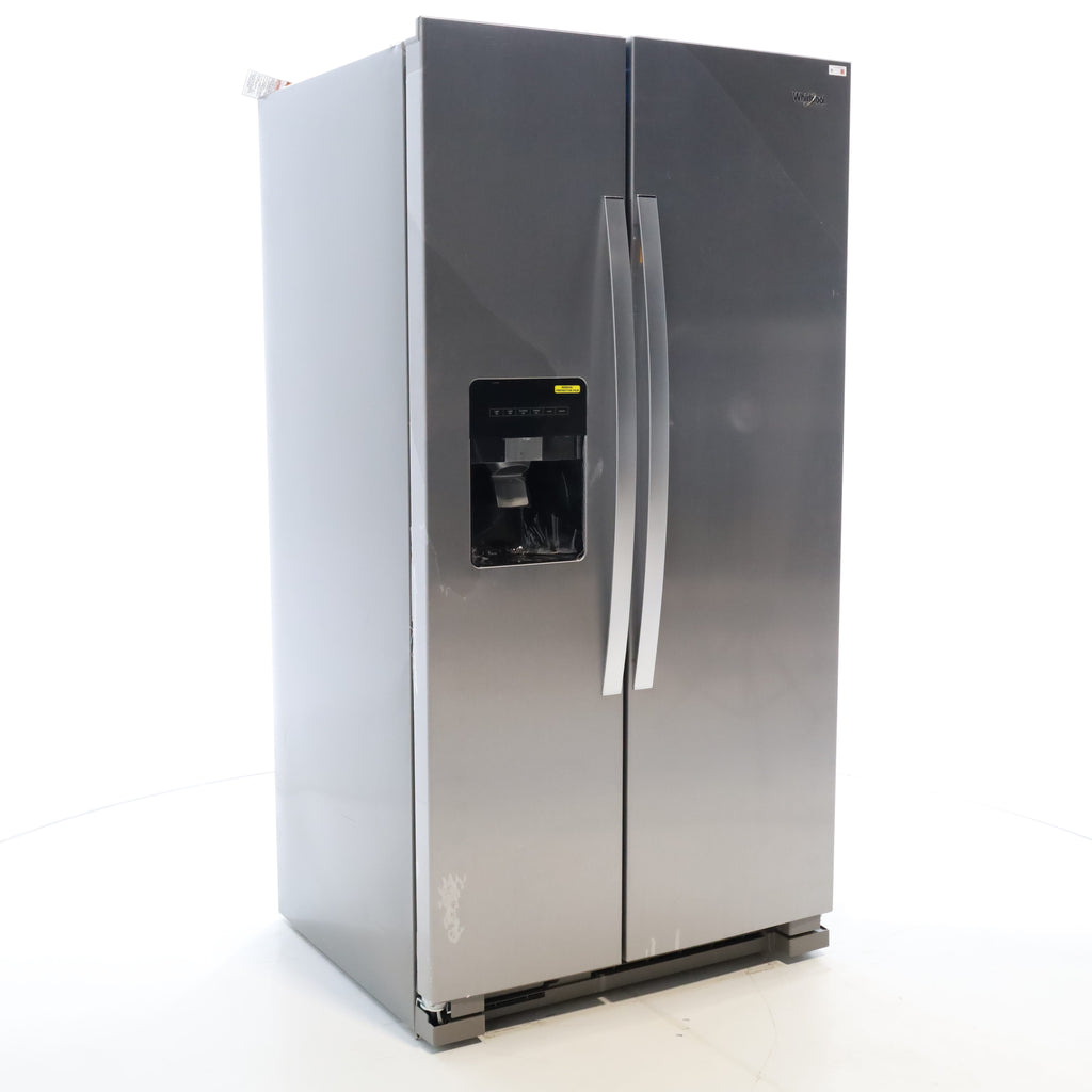Pictures of Stainless Steel Whirlpool 24.6 cu. ft. Side By Side Refrigerator With Ice Maker - Open Box - Neu Appliance Outlet - Discount Appliance Outlet in Austin, Tx