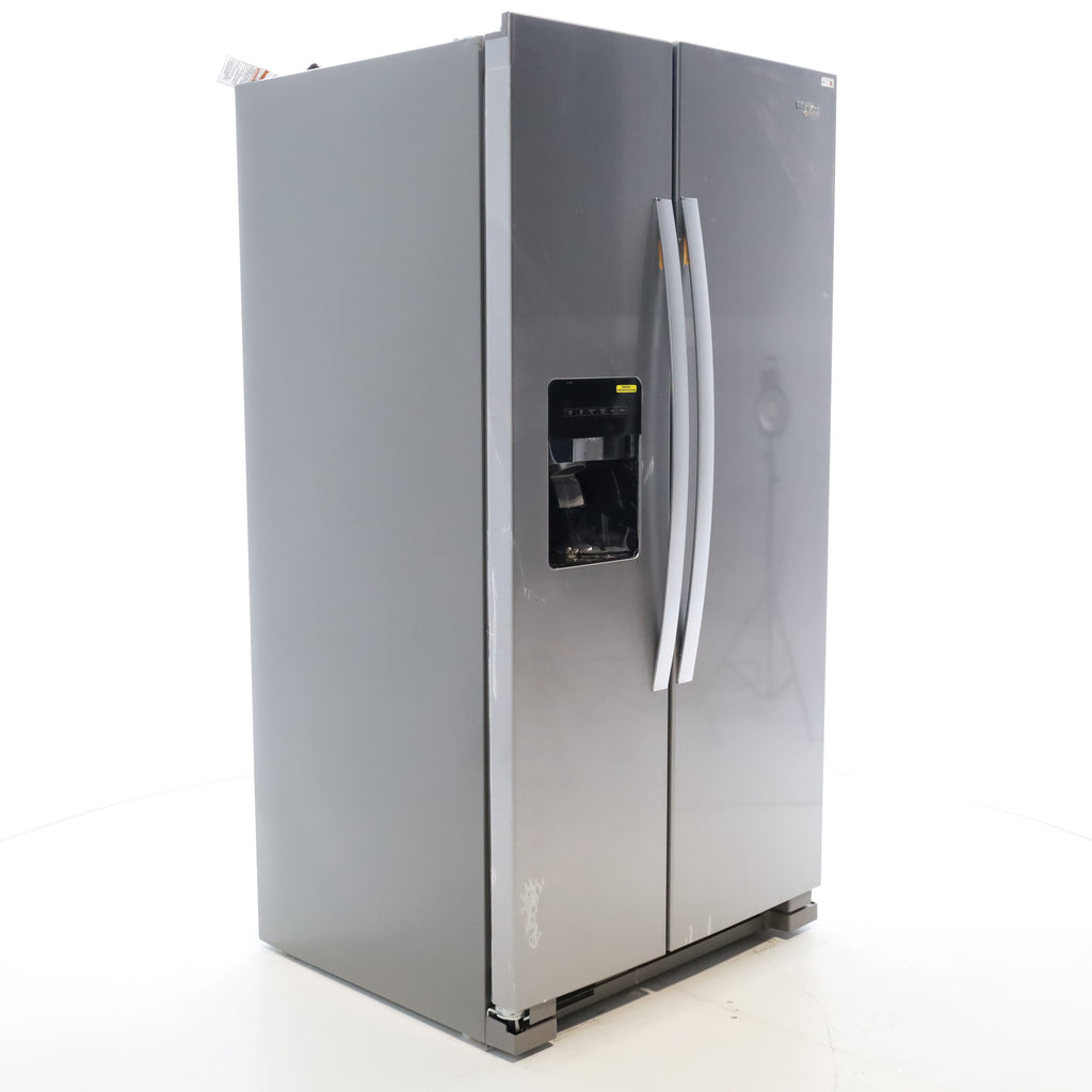 Pictures of Stainless Steel Whirlpool 24.6 cu. ft. Side By Side Refrigerator With Ice Maker - Open Box - Neu Appliance Outlet - Discount Appliance Outlet in Austin, Tx