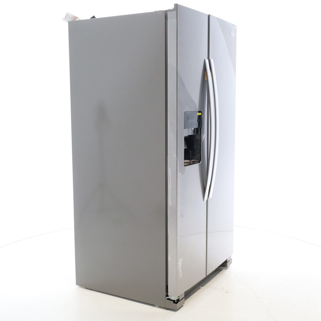 Pictures of Stainless Steel Whirlpool 24.6 cu. ft. Side By Side Refrigerator With Ice Maker - Open Box - Neu Appliance Outlet - Discount Appliance Outlet in Austin, Tx