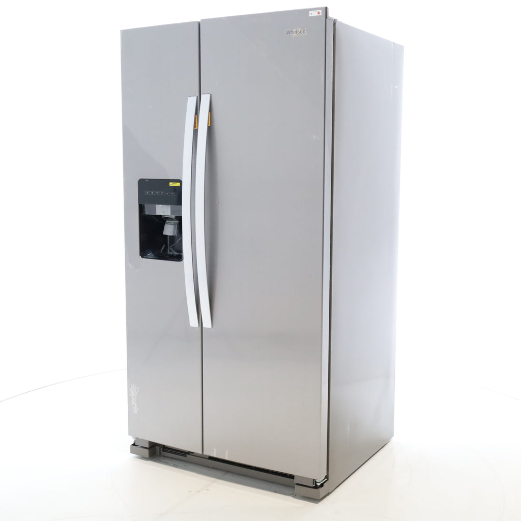 Pictures of Stainless Steel Whirlpool 24.6 cu. ft. Side By Side Refrigerator With Ice Maker - Open Box - Neu Appliance Outlet - Discount Appliance Outlet in Austin, Tx