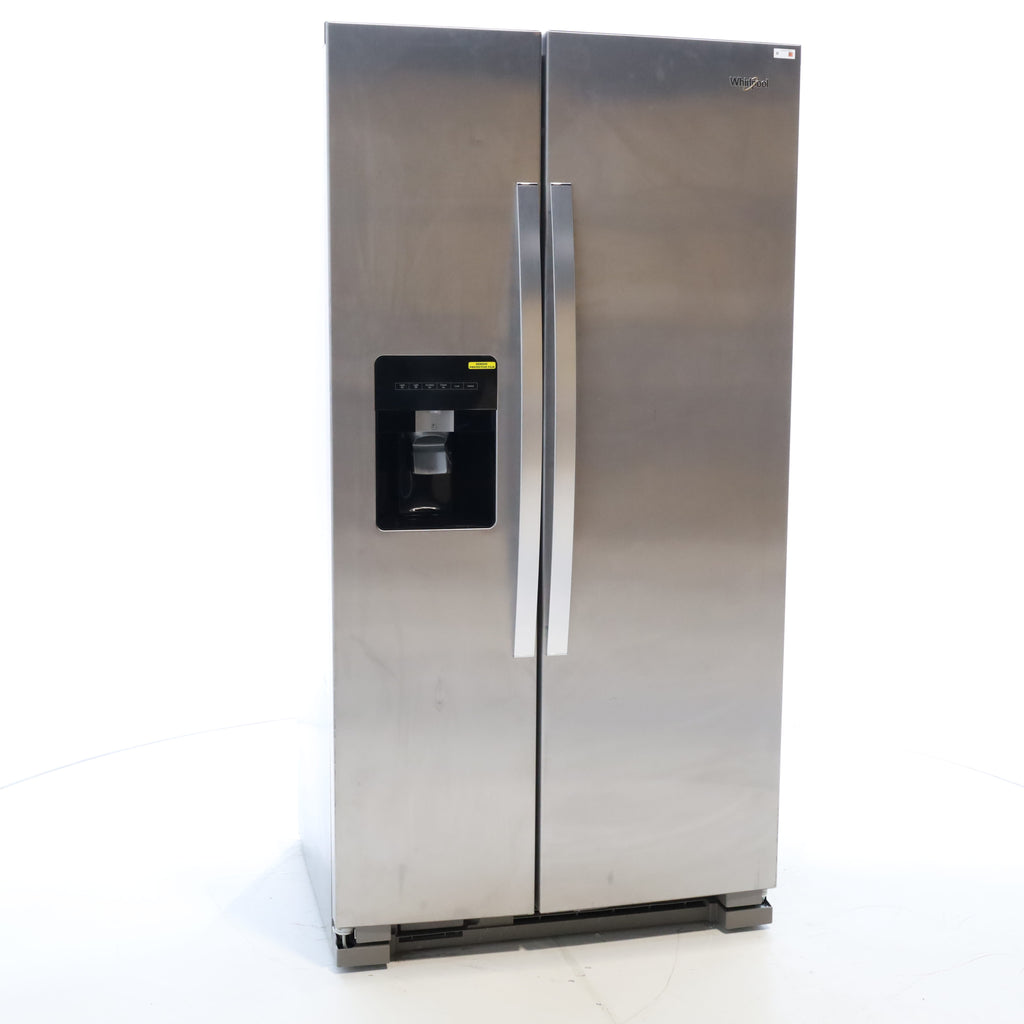 Pictures of Stainless Steel Whirlpool 24.6 cu. ft. Side By Side Refrigerator With Ice Maker - Scratch & Dent - Minor - Neu Appliance Outlet - Discount Appliance Outlet in Austin, Tx
