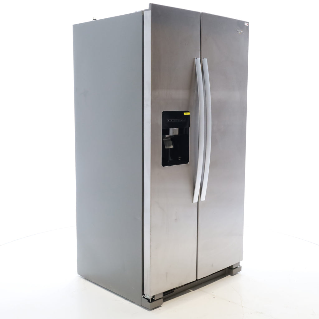 Pictures of Stainless Steel Whirlpool 24.6 cu. ft. Side By Side Refrigerator With Ice Maker - Scratch & Dent - Minor - Neu Appliance Outlet - Discount Appliance Outlet in Austin, Tx