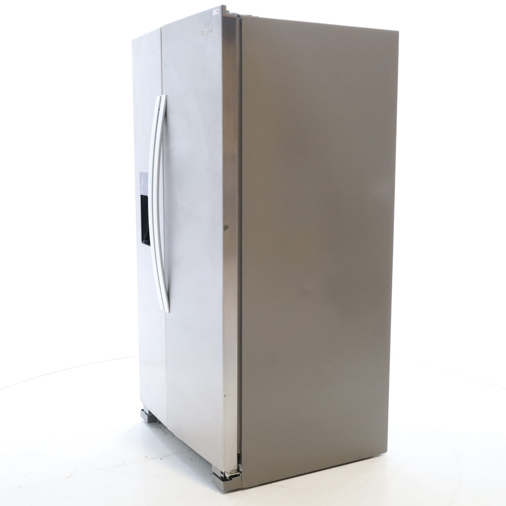 Pictures of Stainless Steel Whirlpool 24.6 cu. ft. Side By Side Refrigerator With Ice Maker - Scratch & Dent - Minor - Neu Appliance Outlet - Discount Appliance Outlet in Austin, Tx