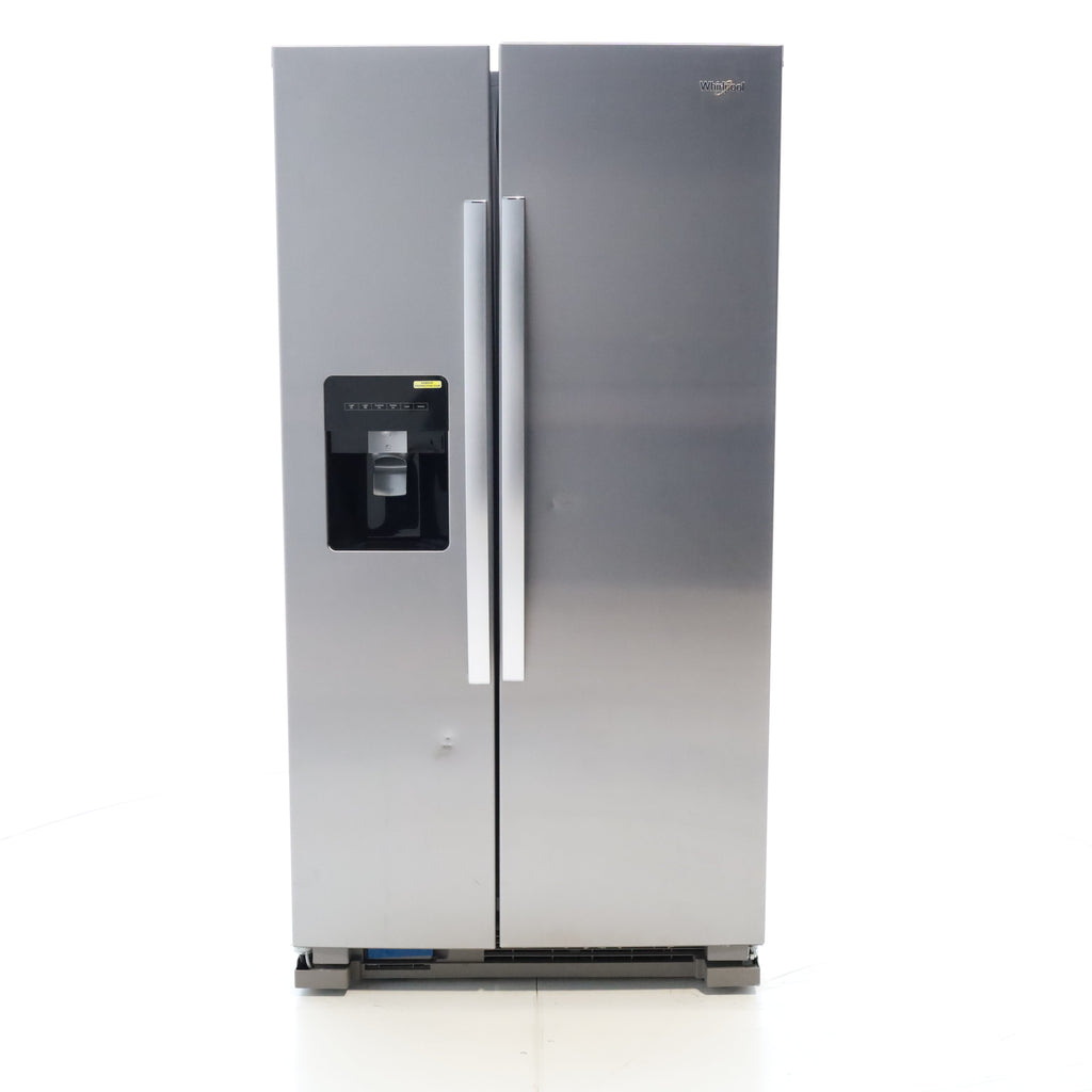 Pictures of Stainless Steel Whirlpool 24.6 cu. ft. Side By Side Refrigerator With Ice Maker - Scratch & Dent - Moderate - Neu Appliance Outlet - Discount Appliance Outlet in Austin, Tx