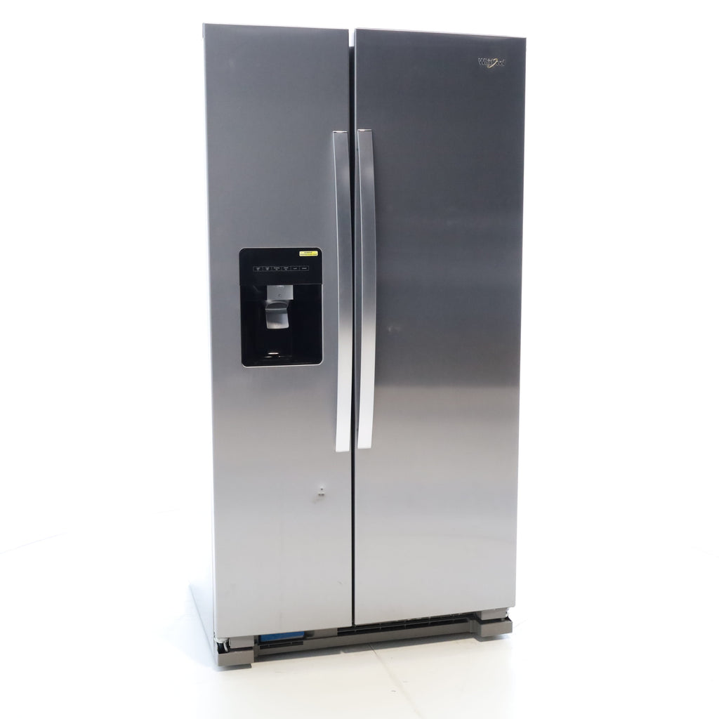 Pictures of Stainless Steel Whirlpool 24.6 cu. ft. Side By Side Refrigerator With Ice Maker - Scratch & Dent - Moderate - Neu Appliance Outlet - Discount Appliance Outlet in Austin, Tx