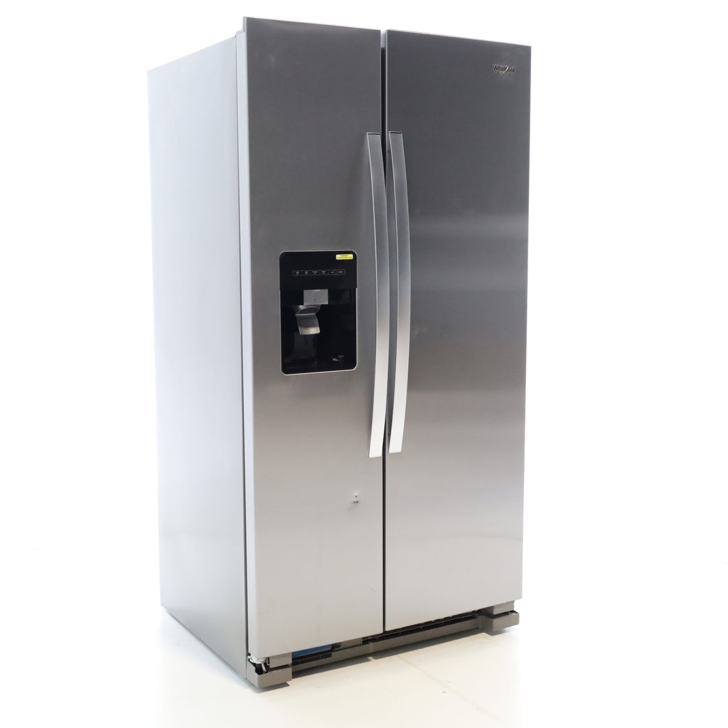 Pictures of Stainless Steel Whirlpool 24.6 cu. ft. Side By Side Refrigerator With Ice Maker - Scratch & Dent - Moderate - Neu Appliance Outlet - Discount Appliance Outlet in Austin, Tx