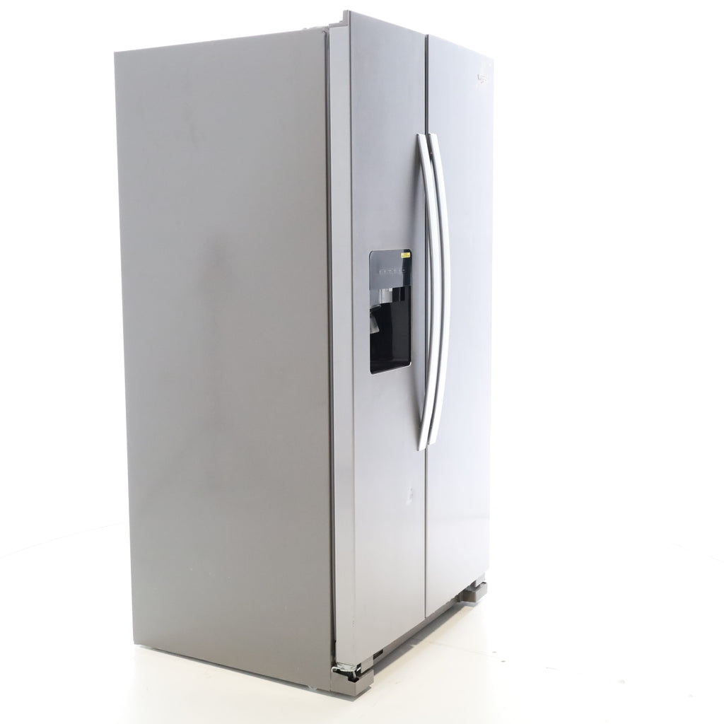 Pictures of Stainless Steel Whirlpool 24.6 cu. ft. Side By Side Refrigerator With Ice Maker - Scratch & Dent - Moderate - Neu Appliance Outlet - Discount Appliance Outlet in Austin, Tx