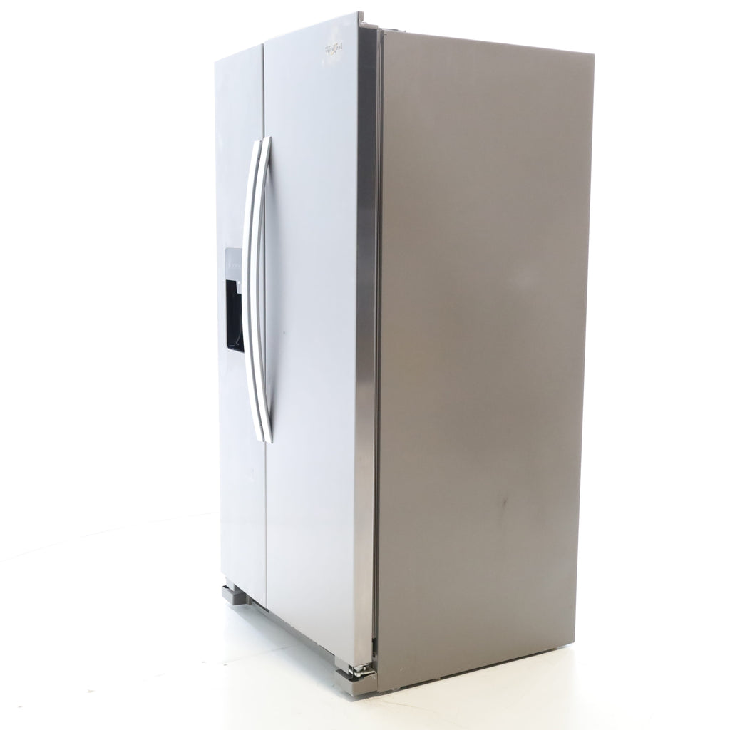 Pictures of Stainless Steel Whirlpool 24.6 cu. ft. Side By Side Refrigerator With Ice Maker - Scratch & Dent - Moderate - Neu Appliance Outlet - Discount Appliance Outlet in Austin, Tx