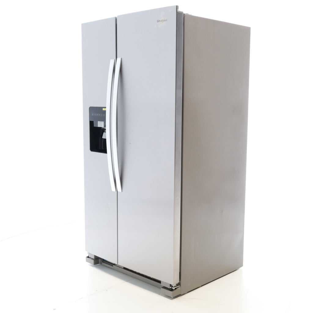 Pictures of Stainless Steel Whirlpool 24.6 cu. ft. Side By Side Refrigerator With Ice Maker - Scratch & Dent - Moderate - Neu Appliance Outlet - Discount Appliance Outlet in Austin, Tx