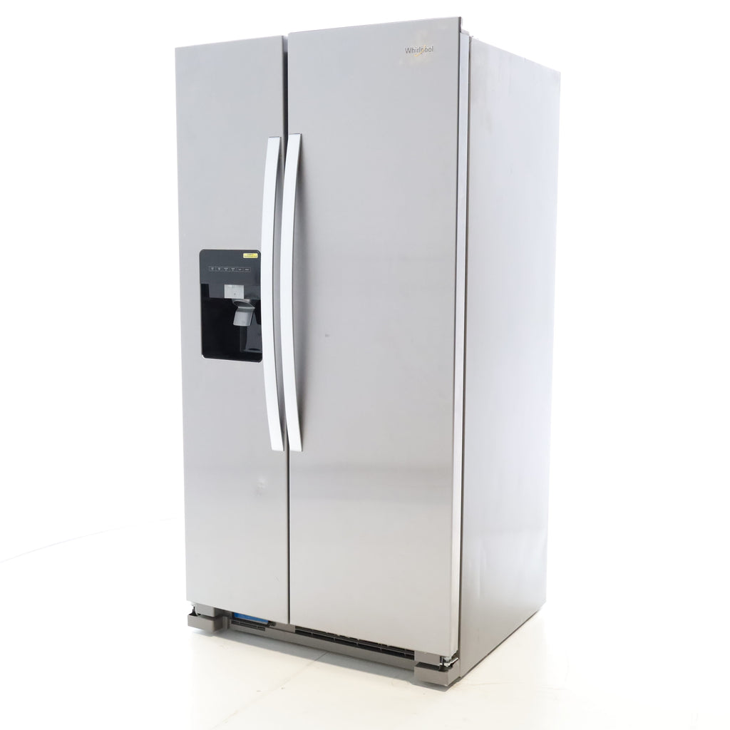 Pictures of Stainless Steel Whirlpool 24.6 cu. ft. Side By Side Refrigerator With Ice Maker - Scratch & Dent - Moderate - Neu Appliance Outlet - Discount Appliance Outlet in Austin, Tx