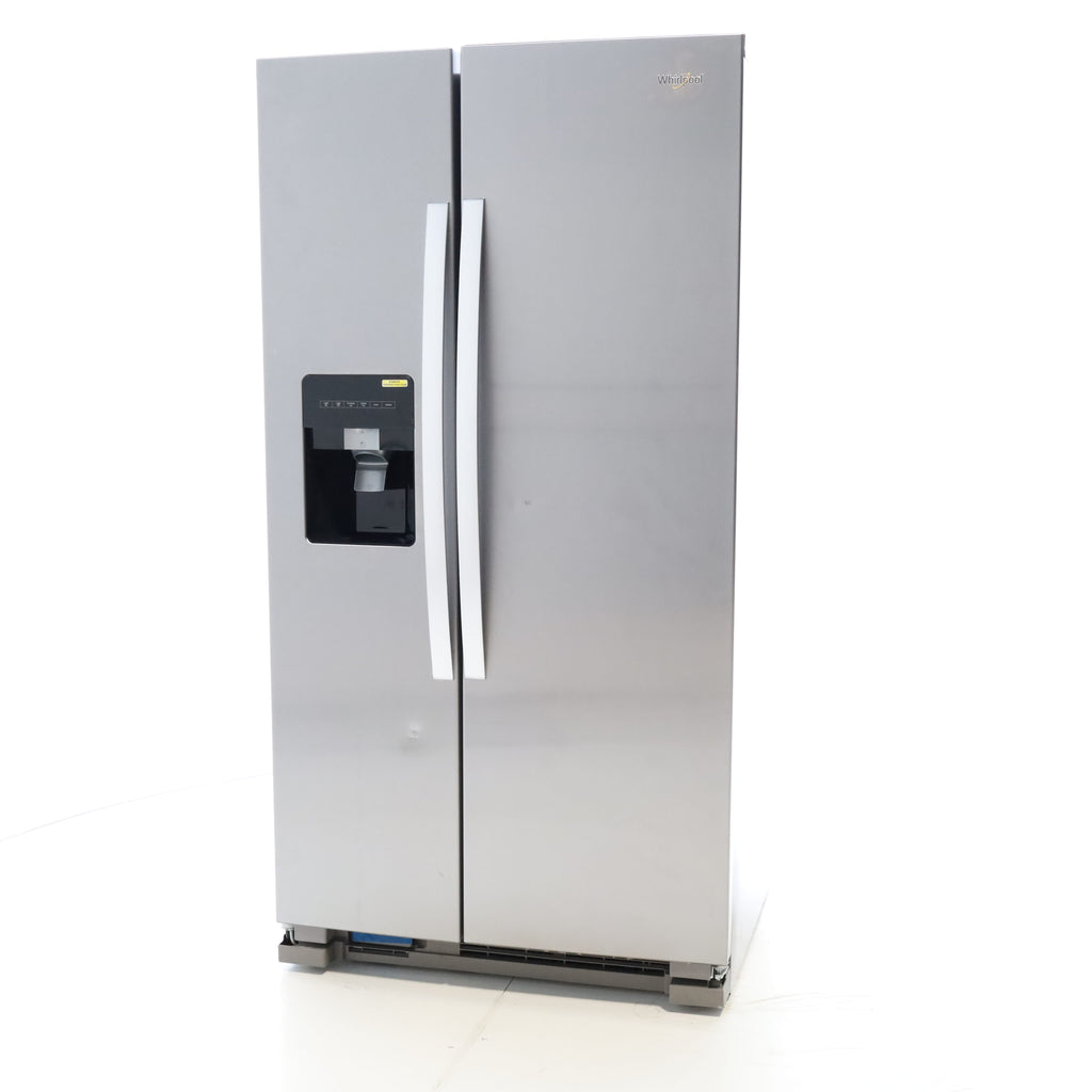 Pictures of Stainless Steel Whirlpool 24.6 cu. ft. Side By Side Refrigerator With Ice Maker - Scratch & Dent - Moderate - Neu Appliance Outlet - Discount Appliance Outlet in Austin, Tx